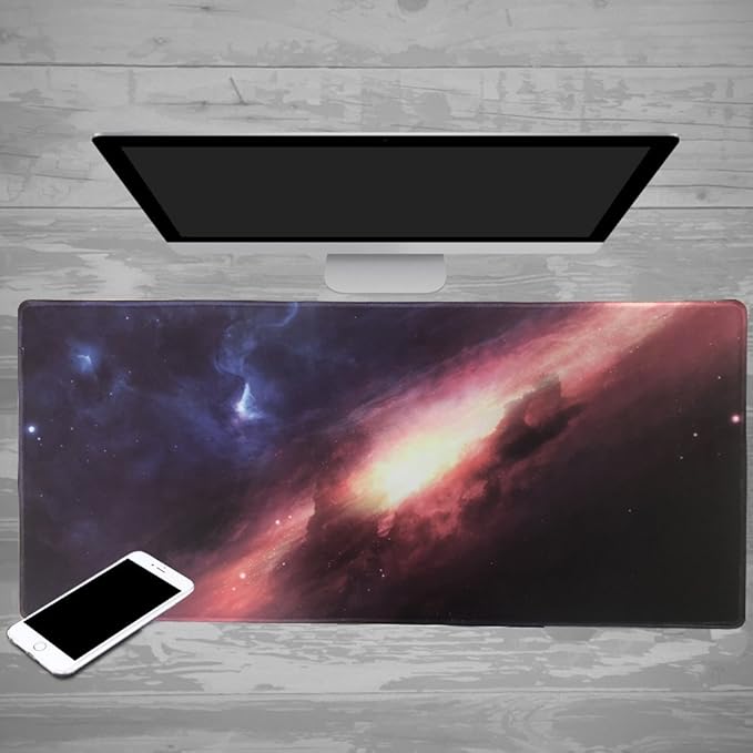 XXL Professional Large Mouse Pad & Computer Game Mouse Mat (35.4x15.7x0.1IN, 90x40 sky001)