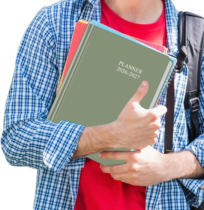 Planner 2026-2027 - 18 Months (Jan 2026 - Jun 2027) Agenda Planner 5.8" x 8.5", 2026-2027 Weekly & Monthly Planners with Hard Cover, Green