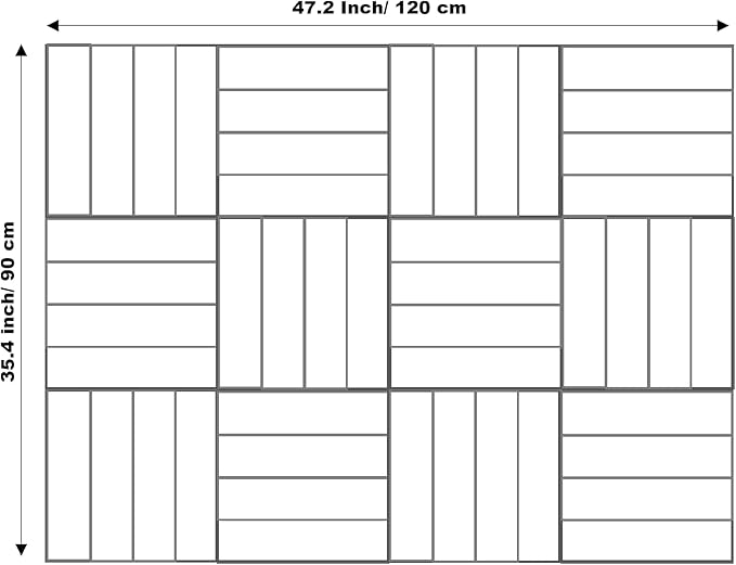 Large Cork Board Alternative - 12-Pack Felt Wall Tiles with Safe Removable Adhesive Tabs, Cork Wall Tiles Bulletin Board Home Office Essentials -