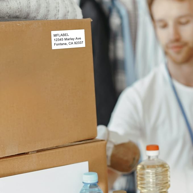 MFLABEL 2x4 Shipping Address Labels, 10-UP, 1500 Count, 150 Sheets for Printer, Internet Mailing, FBA Stickers 2" x 4" for Laser/Inkjet Printer