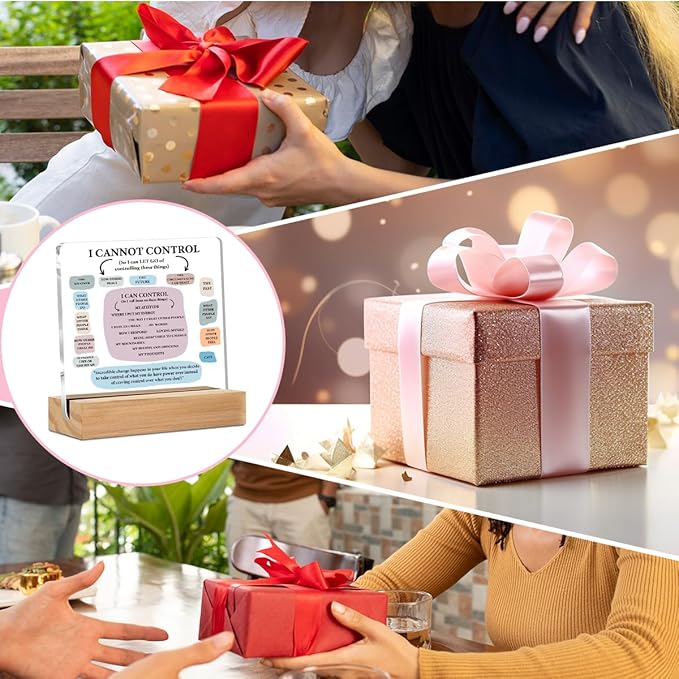 Mental Health Things Acrylic Sign, Mental Health Gifts for Women Men Psychologist Counselor, Acrylic Plaque Desk Decor, Shelf Cubicle Decor for Counseling Office Therapy Desktop Art Decoration