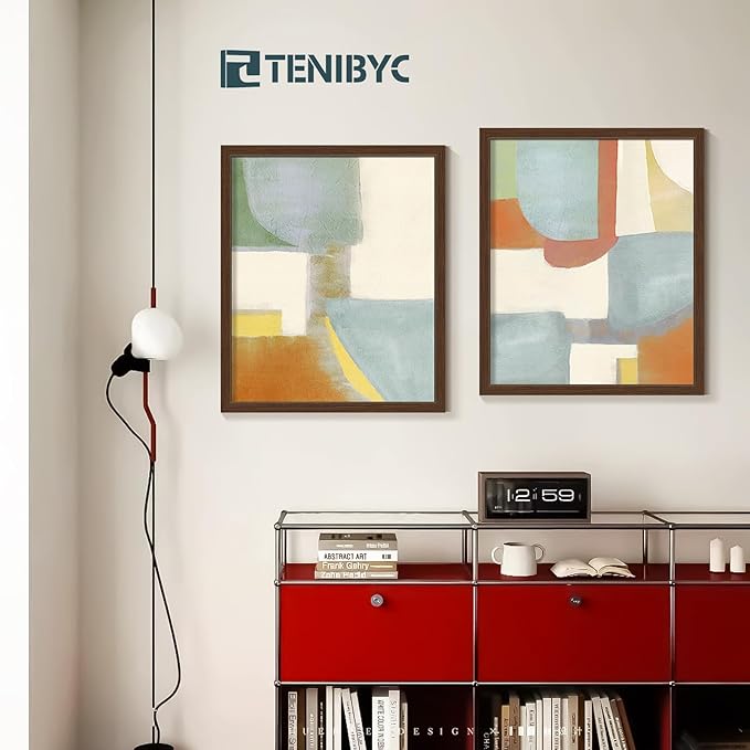 20x24 Picture Frame 4 Pack, Brown Wood Poster Frame, Horizontal and Vertical Display, Wall Hanging