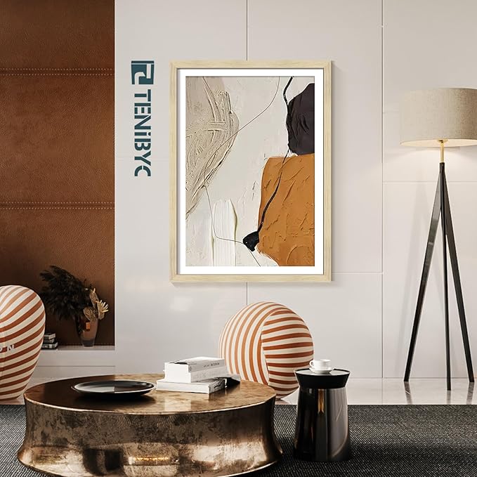 20x28 Picture Frames Set - 3 Pack - Natural Oak Wood - Display Wall Posters, Gallery Displays, Large Photos & Puzzles - Wall Decor