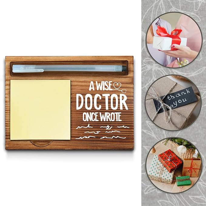 Doctor Sticky Note Holder, Doctor Office Decor, Doctor Gifts, Doctor Thank You Appreciation Gifts for Women Self-Stick Note Pad Holders WPP18