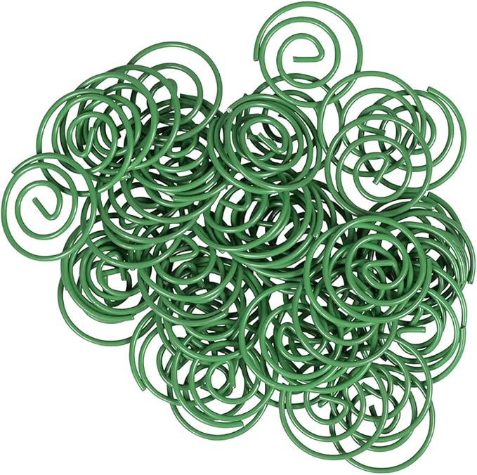 JAM PAPER Circular Paper Clips - Round Paperclips - Green - 50/Pack