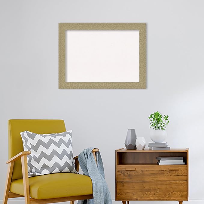 Amanti Art White Cork Board for Wall, 24x32 Vision Board with Gold Frame, Medium Corkboard Office Decor for Home Organization, Casual Corkboard Pinboard to display items for home organization