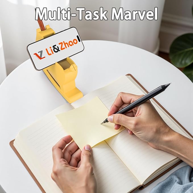 Li&Zhao Horse Sticky Note Holder - Cute Post It Note Dispenser Memo Dispenser Pen Holder Sticky Note Dispenser Post It Note Holder Notepad Holder for Desk School Office(Yellow)