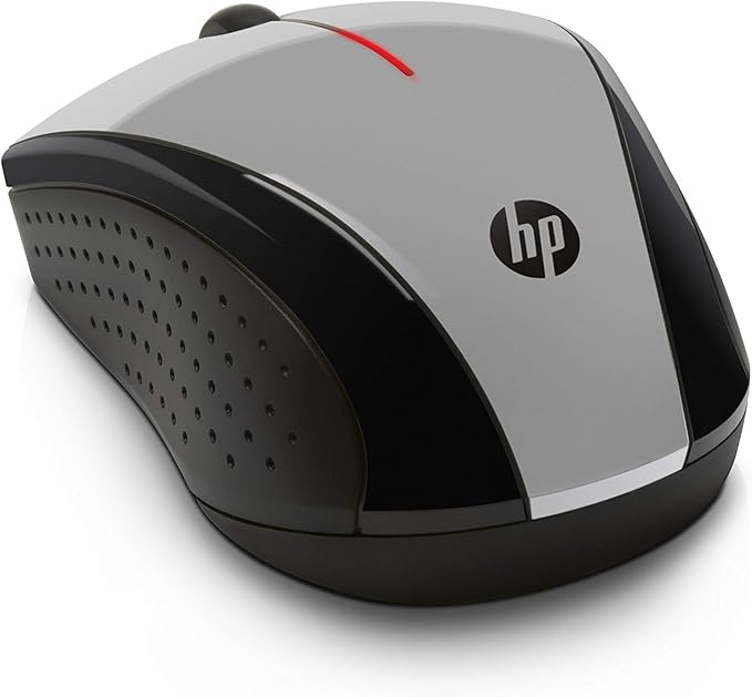 HP X3000 G3 Wireless Mouse Silver, up to 15-Month Battery,Scroll Wheel, Side Grips for Control, Travel-Friendly, Blue LED, Powerful 1600 DPI Optical Sensor, Win XP,8, 11 Compatible (683N9AA#ABL)