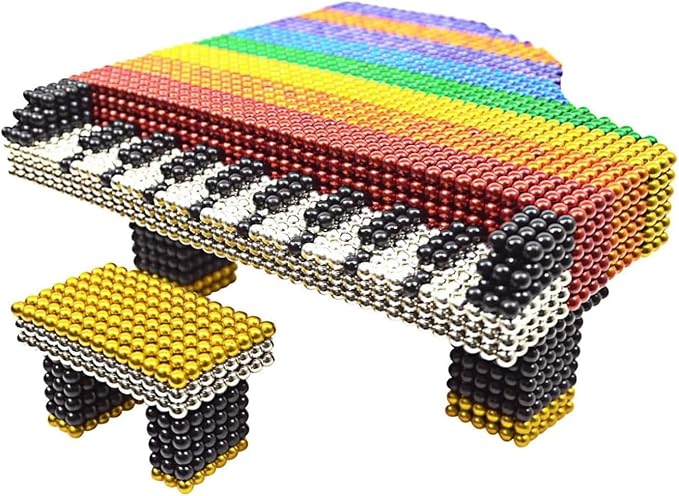 1000pcs Upgrade Balls Original Balls Creative 3D Fidget Building Desk Toy for Stress Relief Beads Putty Toy Slime (10Color-3MM-1000pcs)