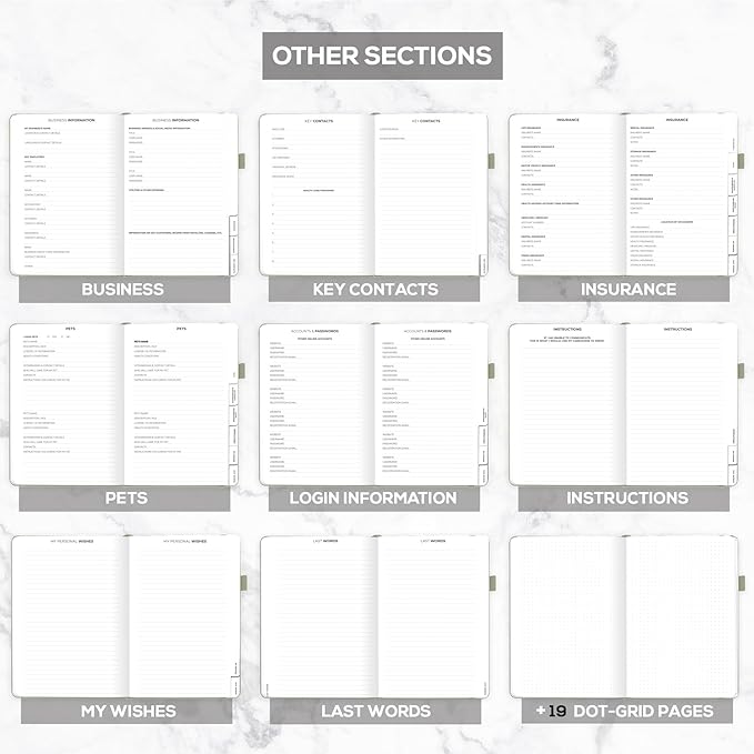 Clever Fox Large End of Life Planner – Guided Final Arrangements Organizer Notebook for Instructions, Beneficiary Info, Will Preparation, Last Wishes & Funeral Planning – 8.5" x 11" (Cypress)