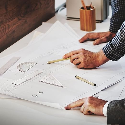 Tenare 18 Pcs Plastic Clear Math Set Includes Protractor Triangle Rulers 12 Inch 6 Inch Straight Geometry Math Transparent Ruler Measuring Tool for School Office Home Supplies