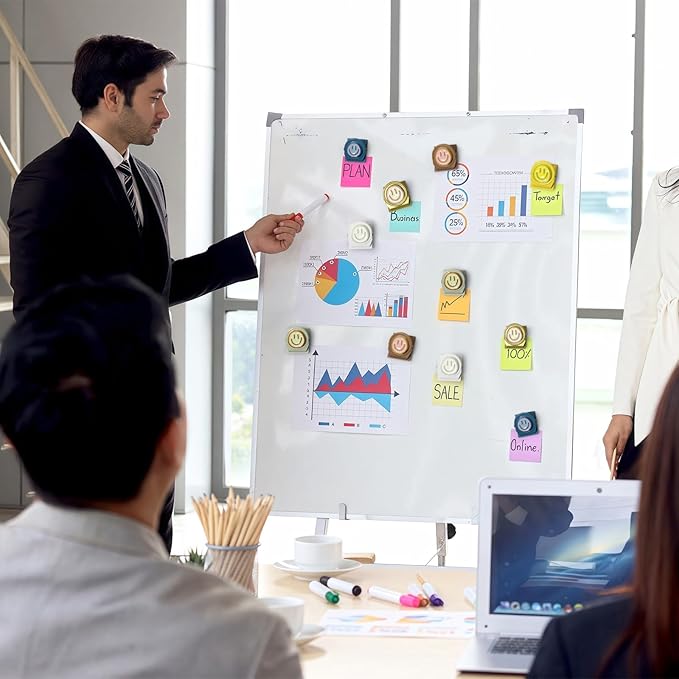 6Pcs Fridge Magnets Refrigerator Magnets, Neon Resin Happy Faces Magnetic Clips for Whiteboard Locker Classroom Magnets Teacher Must Haves School Supplies Accessories