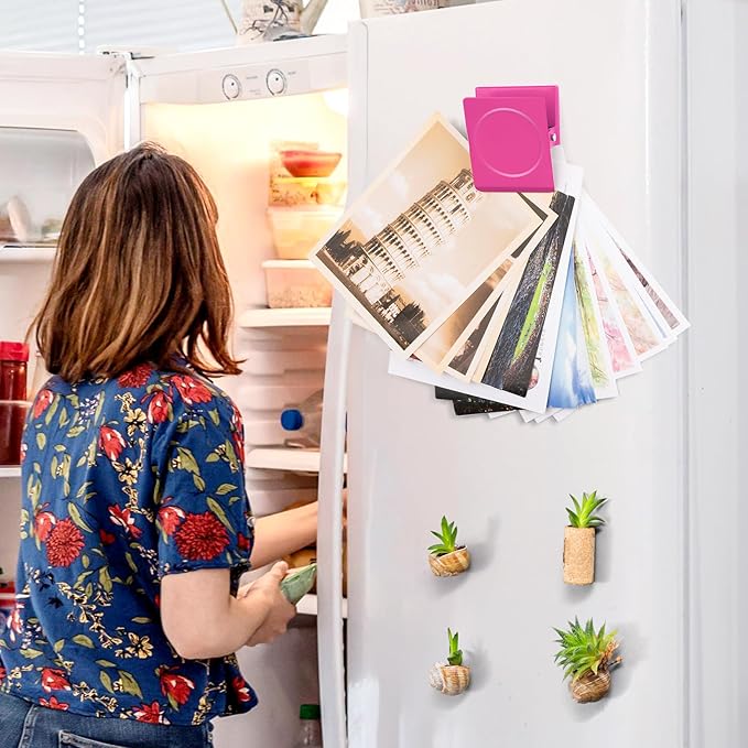 FINDMAG Extra Large Clip Magnets, 4 Pack Coloful Magnetic Clips Heavy Duty, Magnet with Clips for Home, Refrigerator, Hanging, Kitchen, Office - 2.2 Inch