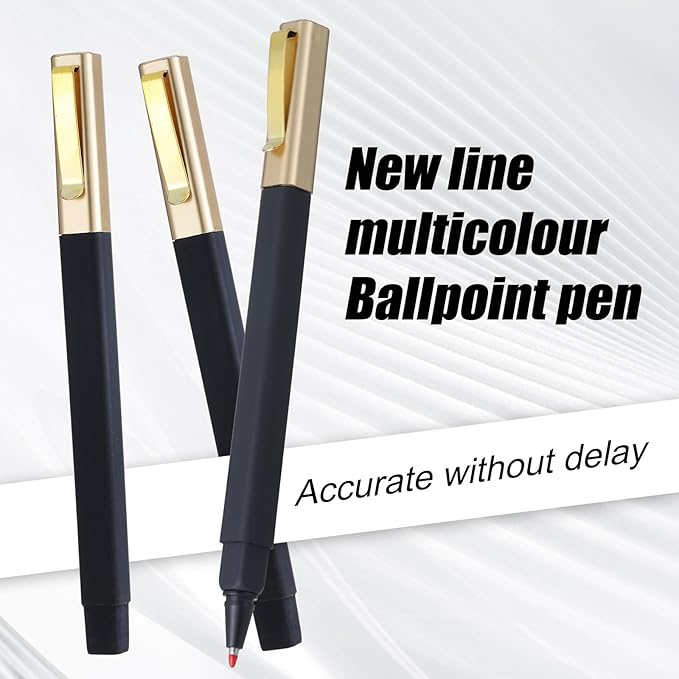 12 Pack Gel Pens Black 0.5 mm Medium Point Black Gel Ink Pens with Cap Quick Drying Ballpoint Pen Smooth Writing Fine Point Pen for Journaling School Office Supplies