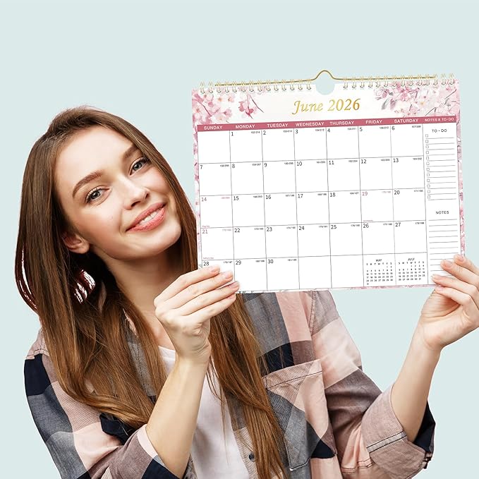 deli Calendar 2025-2026, 18 Months Calendar from July 2025 to December 2026, 11" x 8.5" Wall Calendar with Stickers, Calendar Planner for Home, Office, Classroom