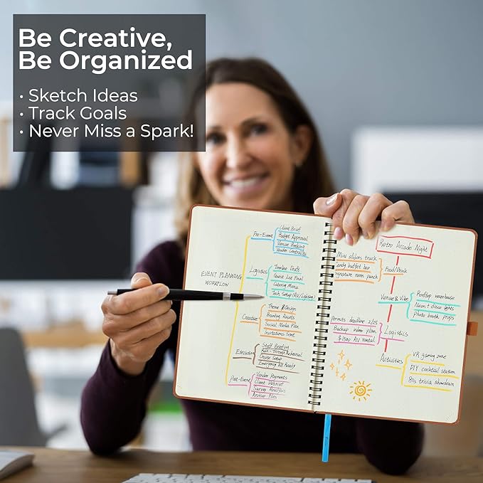 Planner 2026 Daily Weekly and Monthly,8.5"x6.5",12 Months Spiral Bound Calendar Agenda with Self-adhesive Pen Holder,2026 Appointment Book with Vegan Leather Soft Cover,Brown