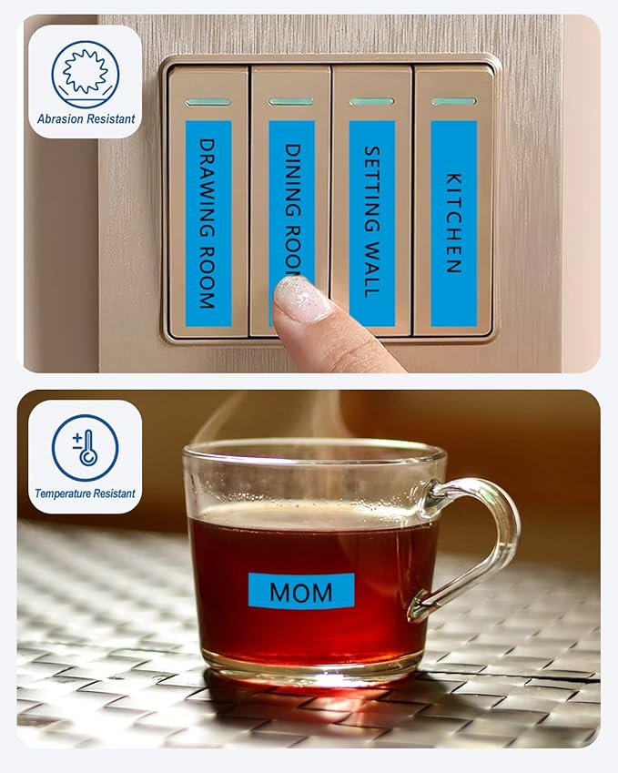 Tze Tz Tape 18mm 0.7 Laminated Blue Compatible for Brother P Touch Label Maker Tape TZe-541 TZe541 Label Tape for PT D400 D600 D610 P710BT, Black on Blue, 3/4 Inch x 26.2 Feet, 3-Pack