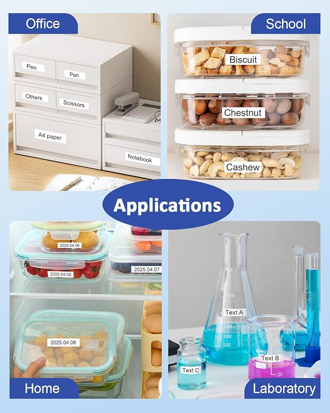 TZ Tape Tz-221 9mm 0.35 Laminated White Tape Compatible for Brother P-Touch TZe221 3/8 Inch Refill Work with Brother Label Maker Tape PT-D210 PT-D220 PT-H110 PT-1890 PT-D600 PT-D410, 4-Pack