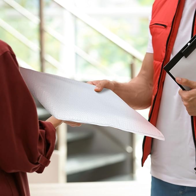 Ireer 10 Pack Extra Large 12 x 16" Bubble Mailers Poly Padded Envelopes Cushioned Mailing Envelopes Bubble Padded Mailers Self Adhesive Waterproof Shipping Bags for Business Christmas Gift Packaging