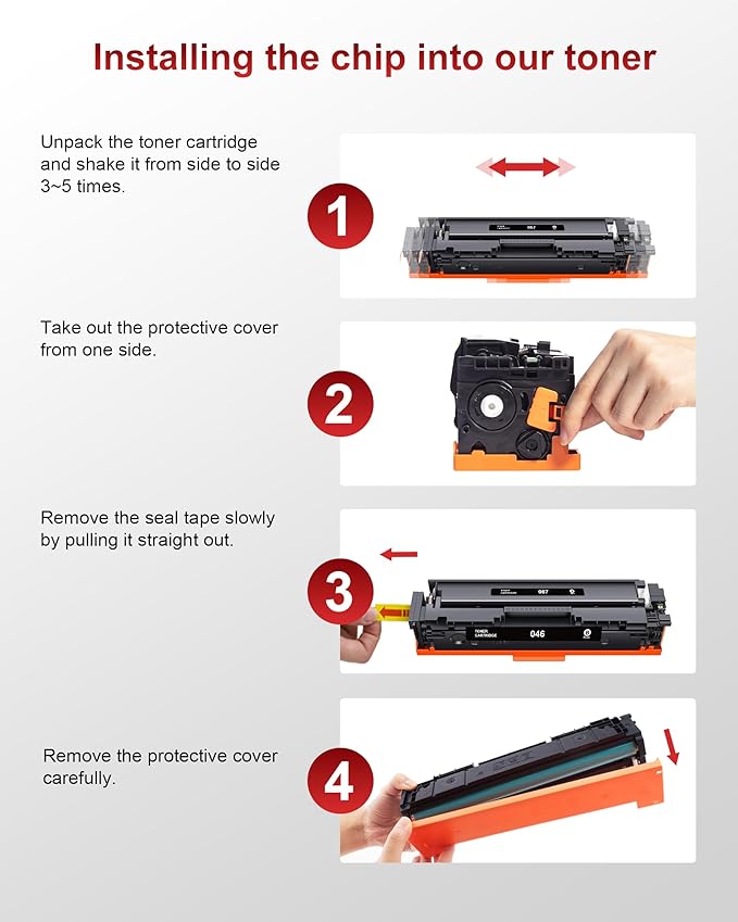 067 Toner Cartridge Set Mf656Cdw Replacement for Canon 067 067H Toner Cartridge Set Work with Canon Color ImageClass MF656Cdw LBP632Cdw MF654Cdw MF653Cdw LBP633Cdw Printer Ink (4 Pack with Chip)