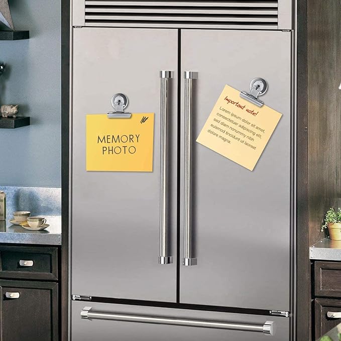 Grtard 40 Pack Magnetic Clips Heavy Duty, Magnet Clips for Fridge, Refrigerator Magnets, Strong Magnetic Clip, Scratch Free Magnets with Clip for Whiteboard, Refrigerator, Cruise, Locker