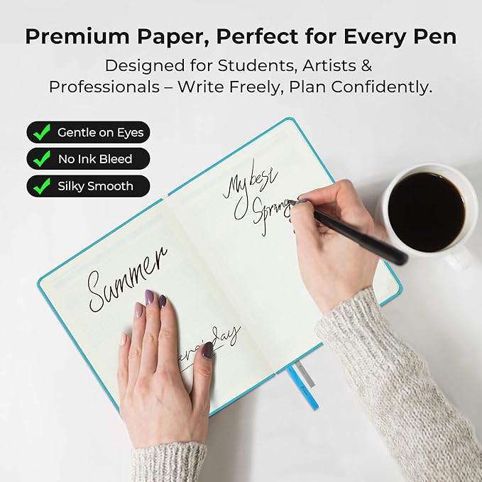 Weekly Monthly 2026 Planner (Jan.26-Dec.26),6.5"x3.75",12 Months Agenda Plan with Month Tabs & Pocket,Expenses/Note Pages, Appointment Book Calendar with Vegan Leather Cover,Light Blue