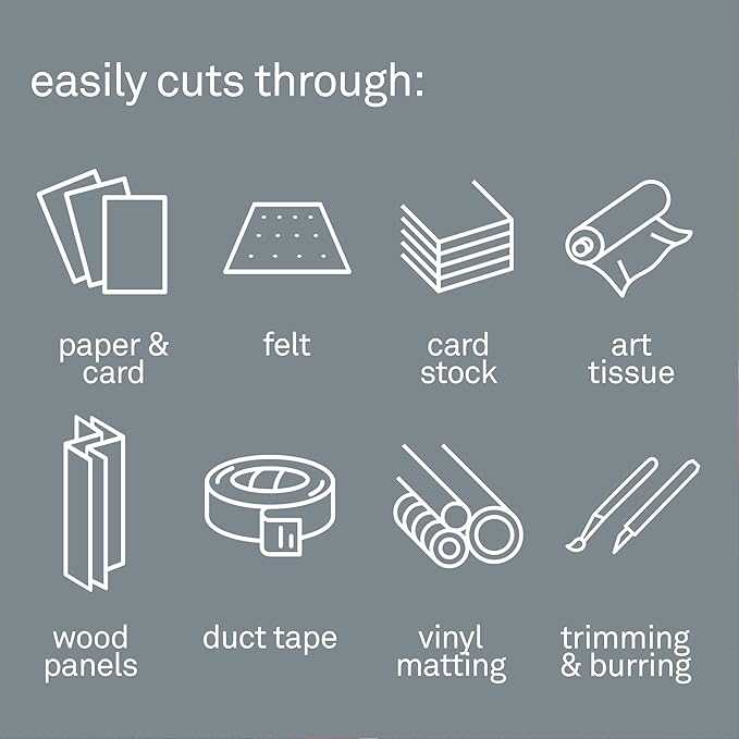 Slice 10518 Craft Knife, Finger-Friendly Edge, Safer Choice, Never Rusts, Lasts 11x Longer Than Metal, Precision Cutting, Never-Lost Safety Cap