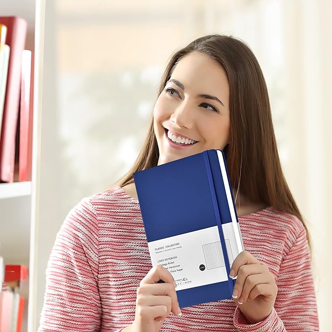 Coopay 24 Pack A5 Journal Notebooks Bulk, 160 Pages, 100GSM Thick Paper, 8.3 x 5.5 inch Hardcover Lined Leather Journals for Writing Office School Business,Bulk Notebook for Work Men Women (Blue)