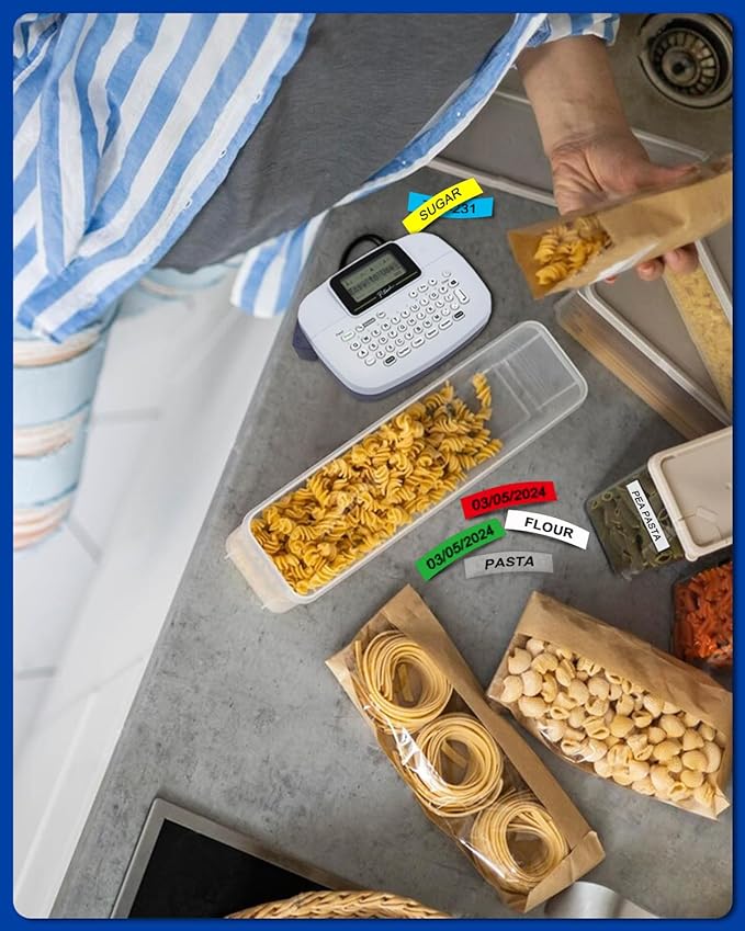 6Pk P Touch M Tape Work with PT-65 PT-70 PT-70BM PT-M95 PTM95 Replace with Brother P Touch M Tape 12mm 0.47 M-K 131 M-K231s 431s 531s 631s 731s for Brother PTouch PT-45 PT-80 PT-90,8m 26.2ft