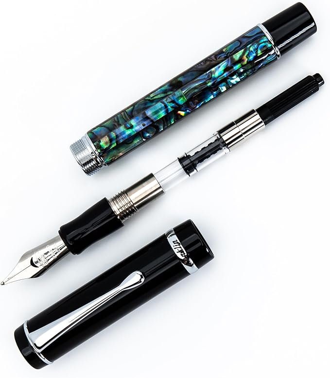 Conklin Duragraph Fountain Pen Abalone Nights - Extra Fine Nib, Precision Writing Instrument with Exquisite Abalone Finish