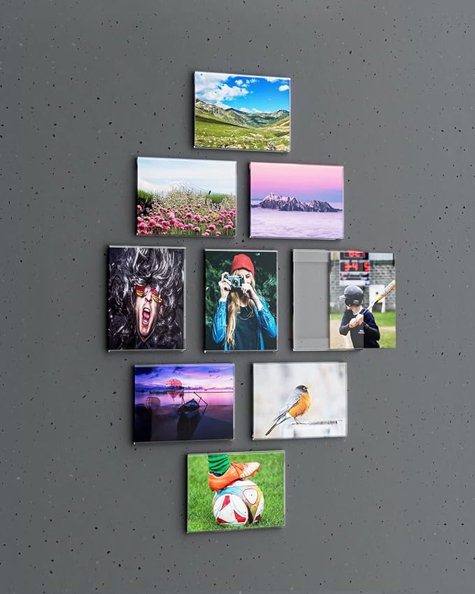 KSacry 30 Pcs Acrylic Sign Holder 8.5 x 11, Vertical Wall Mount Sign Holders with 3M Adhesive, Clear Plastic Frames Paper Display Sign Holders for Office, Home, Store, Restaurant - No Drilling