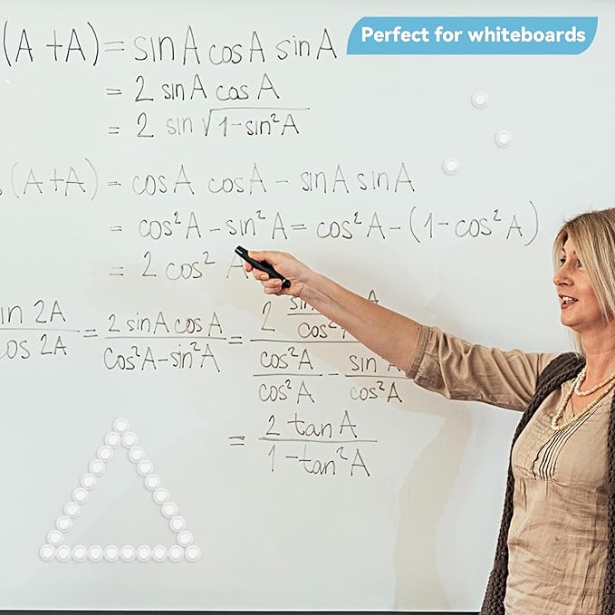 ZDZBLX Fridge Magnets, 28 Pack Magnet Strong Magnets Refrigerator Magnets Small Magnets for Whiteboard, Heavy Duty Magnets Mini Magnets Cute Round Magnets for Fridge, Locker, Classroom, Office (White)