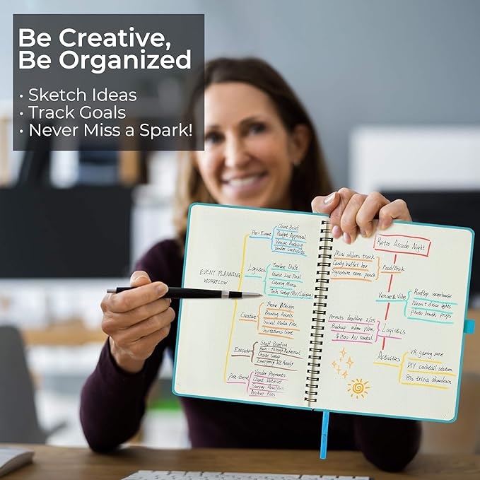 Planner 2026 Daily Weekly and Monthly,8.5"x6.5",12 Months Spiral Bound Calendar Agenda with Self-adhesive Pen Holder,2026 Appointment Book with Vegan Leather Soft Cover,Light Blue