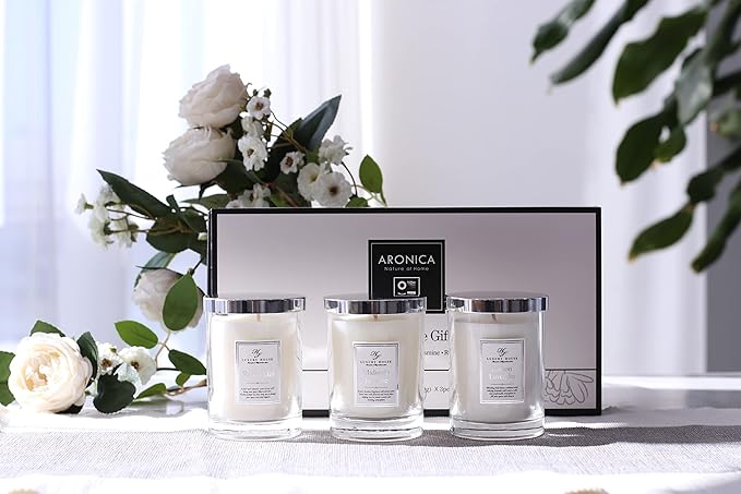 Aronica Secret Santa Gifts for Coworker, Luxury Scripture Candles for Women Sets, Bride Candle Gift Set, Get Well Candle Set