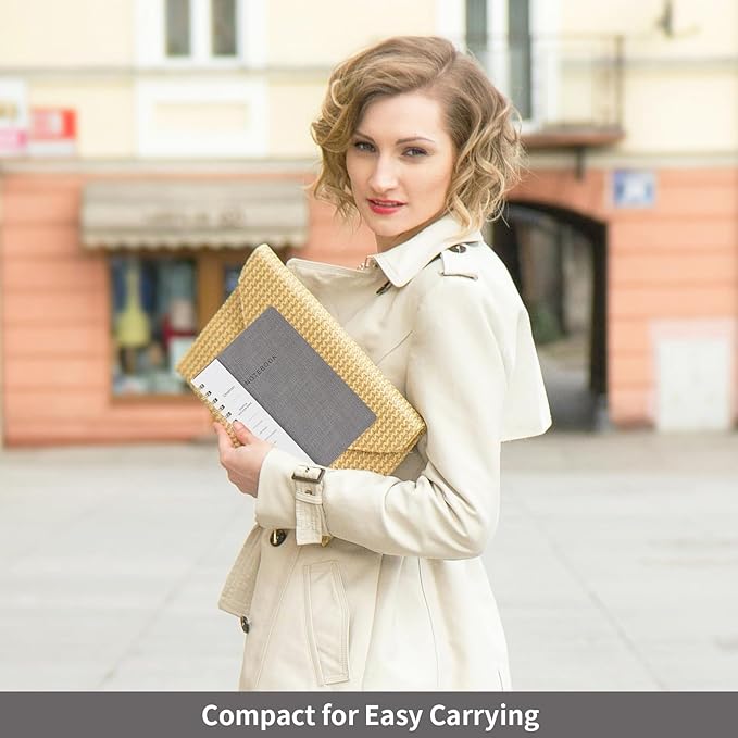 Spiral Notebook-5.75" x 8.125" Journal with Back Pockets and 160 Lined Pages,PU Leather Cover Business Journal, Twin-Wire Binding Notebook Perfect for Office & Home School Supplies