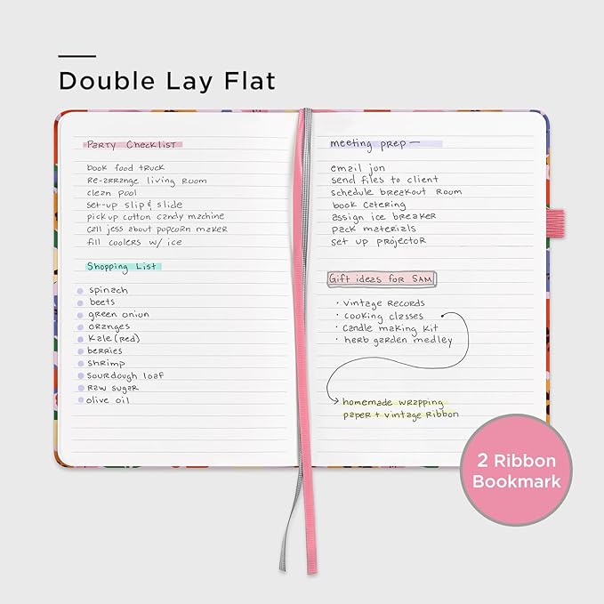 &And Per Se Lined Journal Notebook for Women&Men with Pattern, 160 Pages 100GSM Thick Paper, A5 Hardcover Journals for Writing(Elegant Florals)