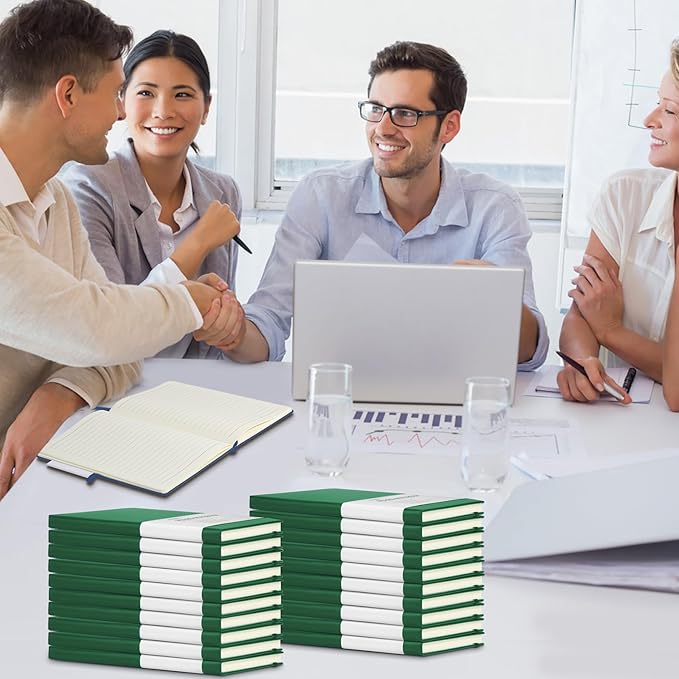 20 Pack Journals for Writing College Ruled Notebooks Journal in Bulk, Hardcover Notebooks (200Pages) for Note Talking, Lined Bullet Journals for Home School Office, 5.7"x8.4", Dark Green