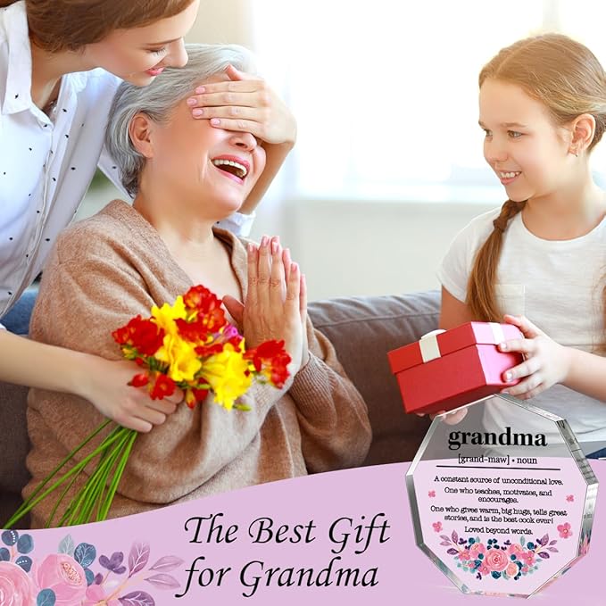 Grandma Gifts from Grandchildren Thank You Gift for Grandma Best Grandma Ever Birthday Christmas Gift for Grandmother Nana GiGi Great Grandma Gammy Grandma Definition Acrylic Decorative Signs Plaques
