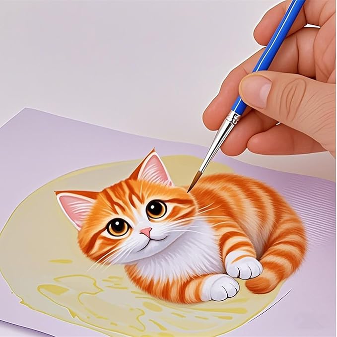 50Pcs Drawing Pen Set, Loose Brush Washable Art Brush, Suitable for Students, classrooms and Handicraft Painting, Graffiti, Watercolor Painting and face Painting Blue-50pcs(Mix)