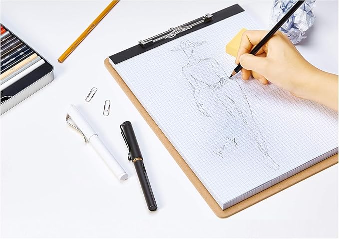 Amazon Basics Hardboard Office Clipboard, 6-Pack, Brown