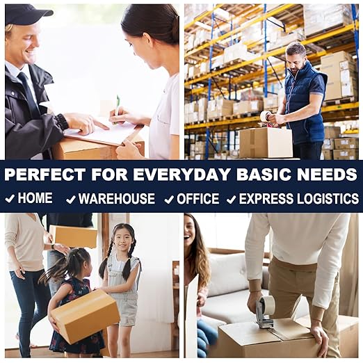 PANDRI Packing Tape, 12 Rolls Heavy Duty Clear Packaging Tape for Shipping Packaging Moving Sealing, 2 inches Wide, 65 Yards Per Roll, Total 780 Yards