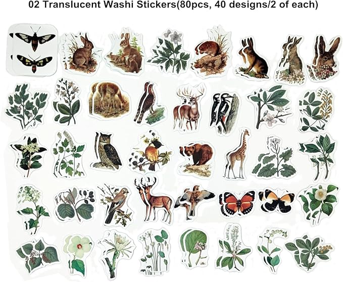 200PCS Vintage Scrapbooking Supplies Pack, Aesthetic Scrapbook Sticker Paper Art Journaling Kit for Bullet Junk Journals,Planner,Cottagecore Decor Gifts (Green Series)