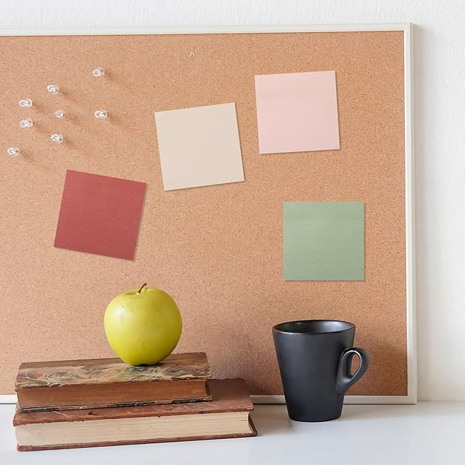 Thenshop 12 Pads Retro Sticky Notes 3''x3'', Self Stick Notes Pads Retro Office Supplies, Vintage Aesthetic School Accessories 50 Sheets/pad