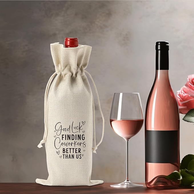 Funny Retirement Gifts for Woman Men Retirement Wine Gifts Bag Happy Retirement Party Decorations Retired Gifts Leaving Gifts for Coworkers Boss Good Luck Finding Coworkers Better Than Us