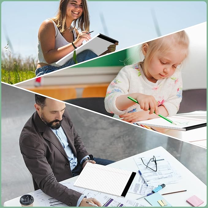 3 Pack Legal Pads 8.5 x 11 Note Pads 8.5 x 11 Inch Notepad 90 Sheets Writing Pads Wide Ruled Lined Paper Pads White Paper Note Pads 8.5 x 11 with 30 Sheets Per Legal Pad for School, Office, Home