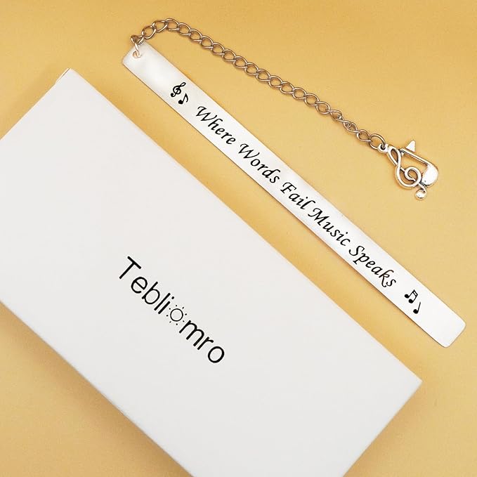 Music Bookmark Gifts for Music Lovers Bookish Bookworms Teacher's Day Graduation Gift for Teachers Students Back to School Birthday Christmas for Musicians Reading Lover Women Men