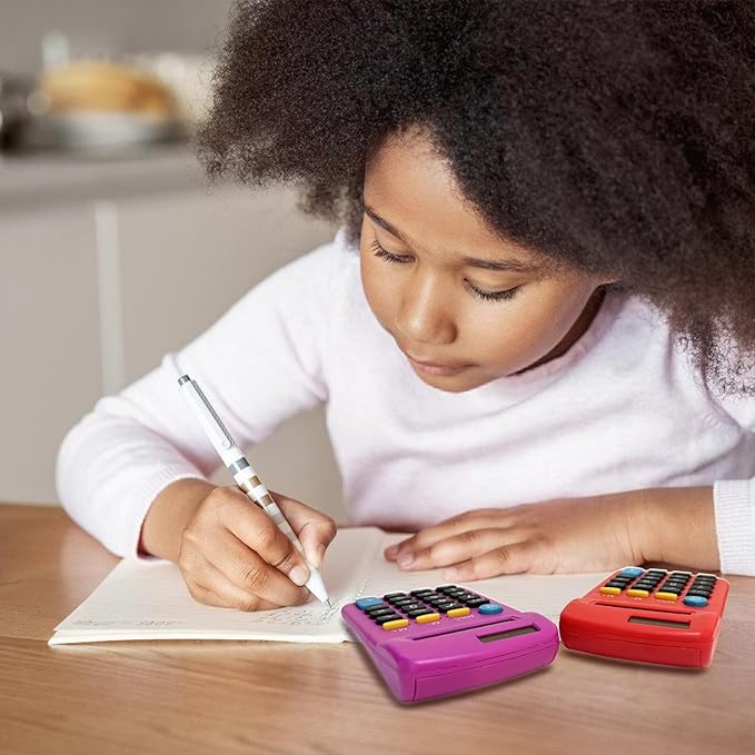 18 Pack Basic Calculators for Students, Pocket Calculator Bulk Classroom Mini Calculators Solar and Battery Dual Powered Handheld Calculator 8 Digit Display for Office School and Home (Colorful)