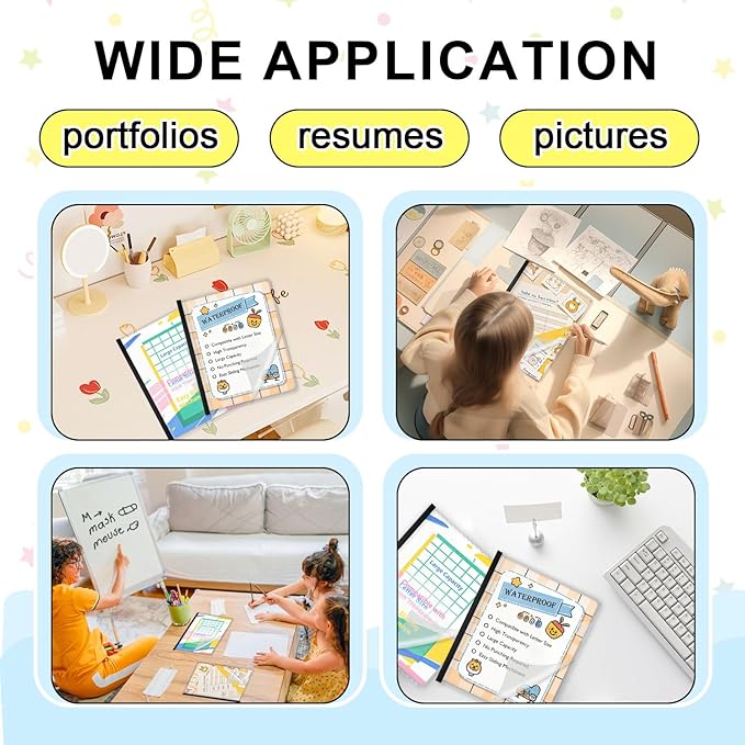 TOTiyea 100 Pack Letter Size Clear Report Covers with Sliding Bars, 5mm (25 Sheet Capacity) Sliding Bar File Folders, Black