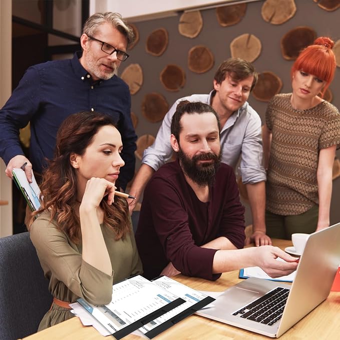 30 Pack Clear Report Covers with Clip Presentation Folders Transparent Front Cover Portfolio Folder Resume Folder Interview Report Folders for Letter Size (11.4 x 9 Inch)