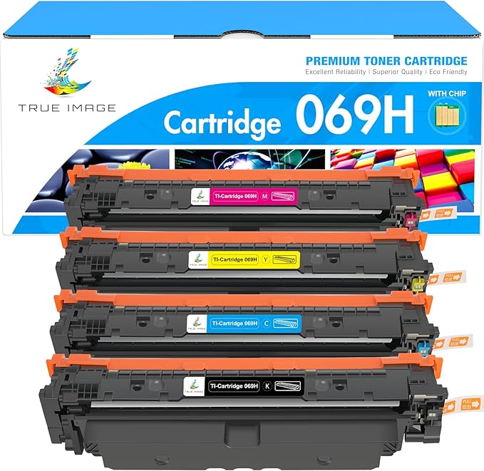 069H 069 Toner Cartridge Set: Compatible Replacement for Canon MF753Cdw Toner Cartridges 069 069H for Canon imageCLASS MF753Cdw MF751Cdw LBP674Cdw Printer Ink B/C/Y/M 4 Pack